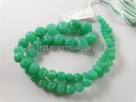 Chrysoprase Carved Pumpkin Beads