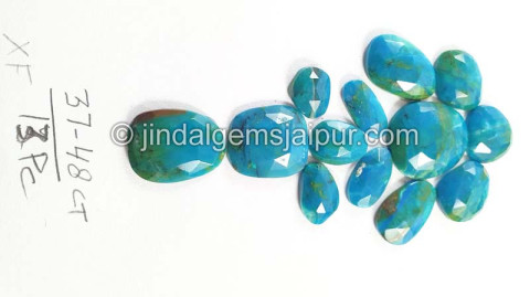 Blue Opalina Rose Cut Slices