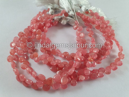 Rhodochrosite Smooth Heart Beads Rhodochrosite Smooth Heart Beads