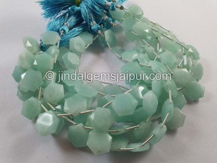 Amazonite Faceted Hexagon Star Beads