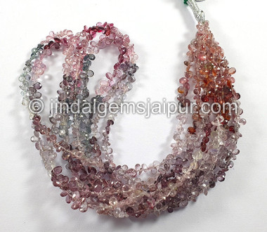 Multi Spinel Faceted Pear Shape Beads Multi Spinel Faceted Pear Shape Beads