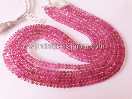 Rubellite Smooth Roundelles Shape Beads Rubellite Smooth Roundelles Shape Beads