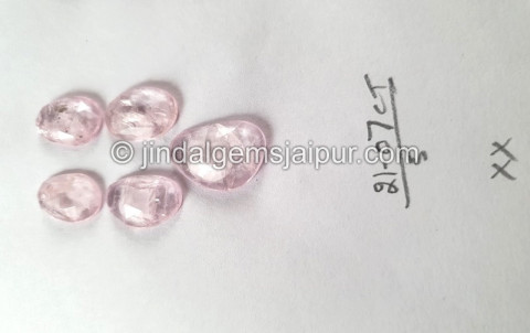 Morganite Rose Cut Slices Morganite Rose Cut Slices