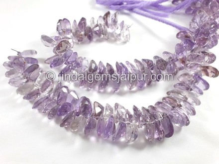 Amethyst Cut Pear Shape Big Beads