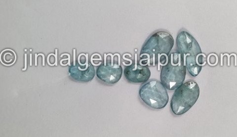 Natural Blue Zircon Rose Cut Slices