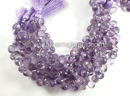 Pink Amethyst Faceted Onion Shape Beads