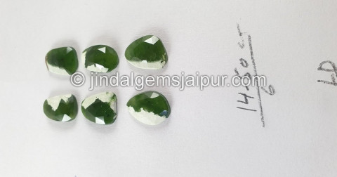 Chrome Chalcedony Rose Cut Slices Chrome Chalcedony Rose Cut Slices
