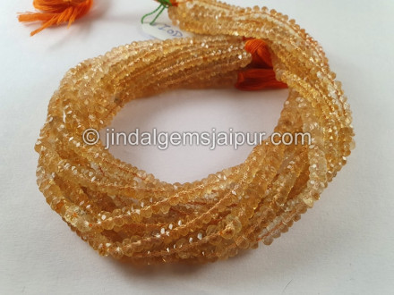 Citrine Faceted Roundelle Beads