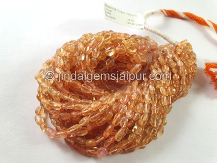 Imperial Topaz Smooth Oval Beads