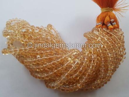Citrine Big Smooth Roundelle Beads