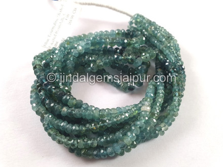 Blue Tourmaline Shaded Faceted Roundelle Beads Blue Tourmaline Shaded Faceted Roundelle Beads