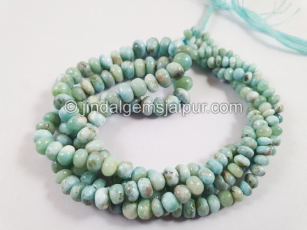Larimar Smooth Roundelle Beads
