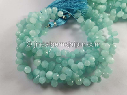 Amazonite Faceted Drops Beads