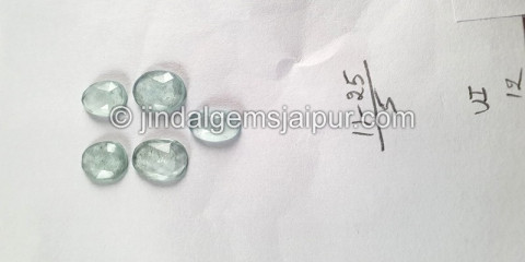 Milky Aquamarine Rose Cut Slices Milky Aquamarine Rose Cut Slices