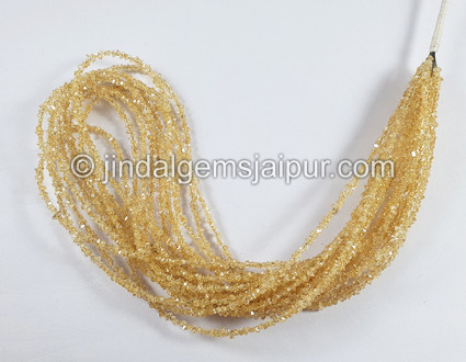 Yellow Double Terminated Diamond Quartz Beads