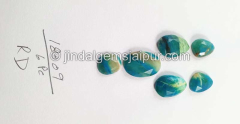 Blue Opalina Rose Cut Slices