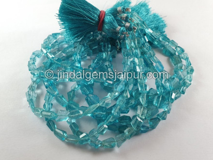 Sky Blue Apatite Faceted Nuggets Beads Sky Blue Apatite Faceted Nuggets Beads