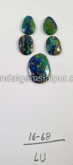 Azurite Malachite Rose Cut Slices