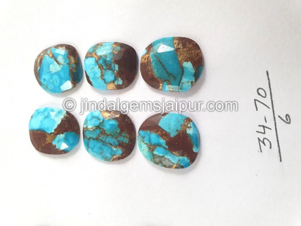 Copper Lava Mohave Turquoise Rose Cut Slices