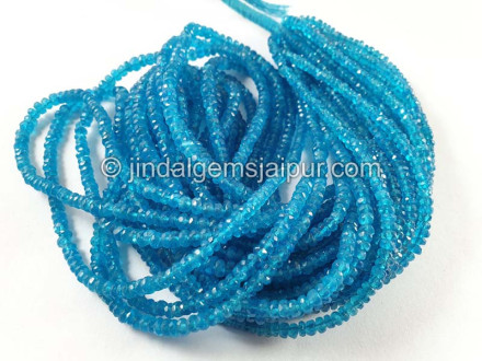 Neon Apatite Faceted Roundelle Beads Neon Apatite Faceted Roundelle Beads