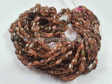 Andalusite Faceted Oval Beads