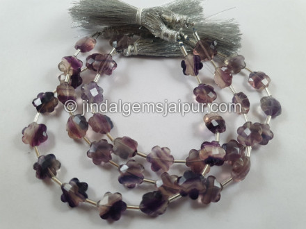Fluorite Faceted flower Beads