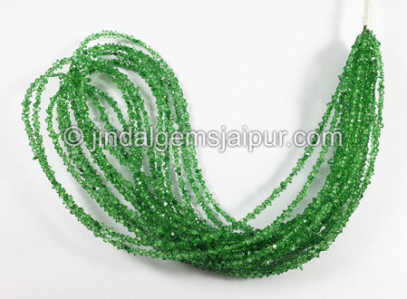 Emerald Green Rough Nuggets Diamond Beads