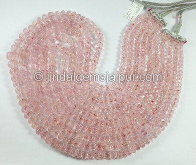 Morganite Carved Pumpkin Shape Beads Morganite Carved Pumpkin Shape Beads