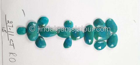 Blue Opalina Rose Cut Slices