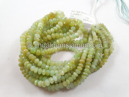Peruvian Blue Opal Shaded Faceted Roundelle Beads Peruvian Blue Opal Shaded Faceted Roundelle Beads