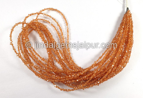 Orange Double Terminated Diamond Quartz Beads