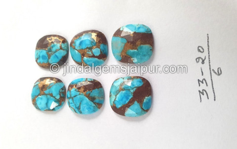 Copper Lava Mohave Turquoise Rose Cut Slices