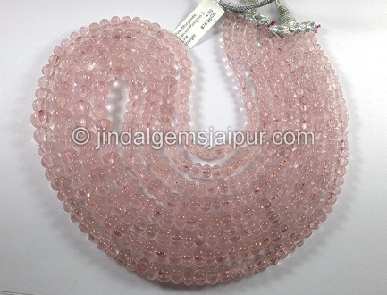 Pink Morganite Carved Pumpkin Shape Beads