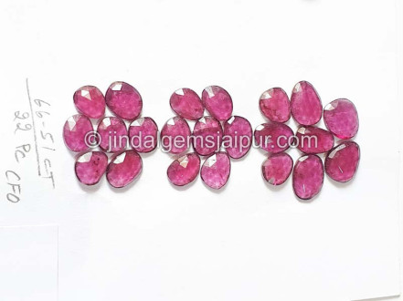 Purple Rhodolite Garnet Rose Cut Slices Purple Rhodolite Garnet Rose Cut Slices