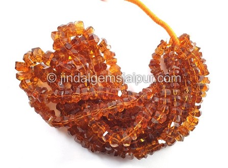 Madeira Citrine Faceted Irregular Roundelle Shape Beads