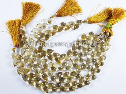 Beer Quartz Tulip Drops Shape Beads