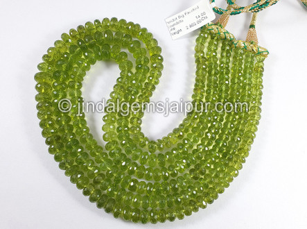 Peridot Big Faceted Roundelle Shape Beads