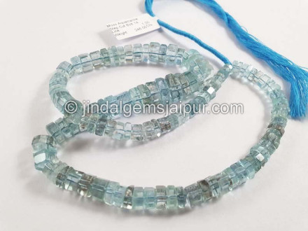 Moss Aquamarine Step Cut Bolt Shape Beads Moss Aquamarine Step Cut Bolt Shape Beads