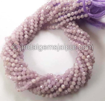 Kunzite Faceted Roundelle Shape Beads