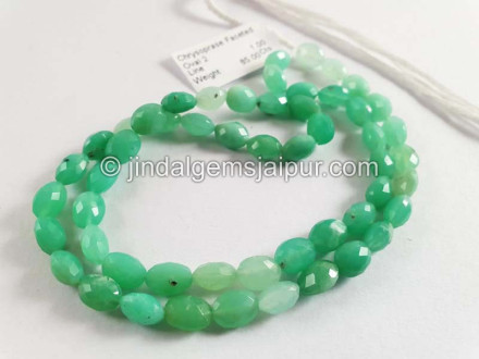 Chrysoprase Faceted Oval Beads Chrysoprase Faceted Oval Beads