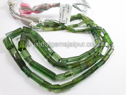 Blue Green Tourmaline Pipe Shape Beads Blue Green Tourmaline Pipe Shape Beads