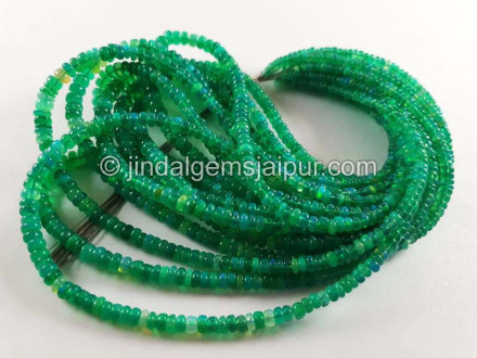 Green Ethiopian Opal Smooth Roundelle Beads Green Ethiopian Opal Smooth Roundelle Beads