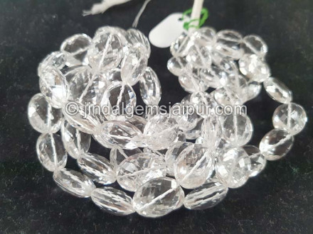 Crystal Quartz Faceted Oval Nuggets Beads Crystal Quartz Faceted Oval Nuggets Beads