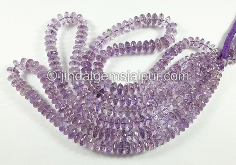 Pink Amethyst Shaded German Cut Shape Beads Pink Amethyst Shaded German Cut Shape Beads