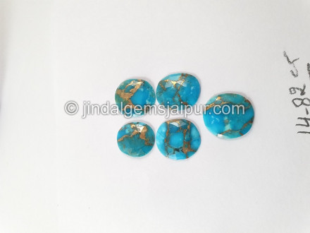 Copper Mohave Turquoise Rose Cut Slices