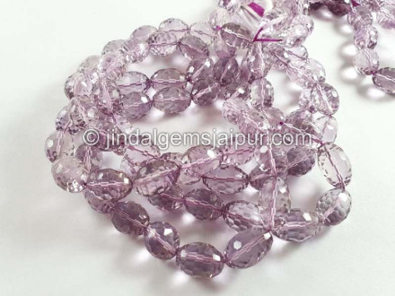 Pink Amethyst Concave Cut Barrel Beads Pink Amethyst Concave Cut Barrel Beads