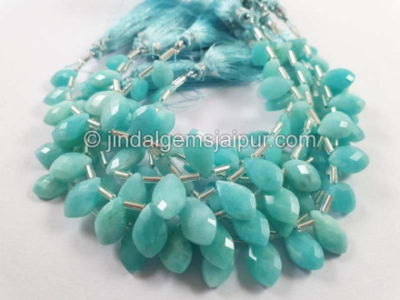 Amazonite Faceted Dolphin Pear Beads Amazonite Faceted Dolphin Pear Beads