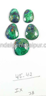 Azurite Malachite Rose Cut Slices