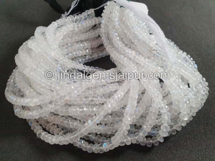 Rainbow Moonstone Faceted Roundelle Beads Rainbow Moonstone Faceted Roundelle Beads