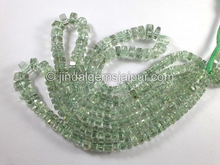 Green Amethyst Step Cut Bolt Shape Beads